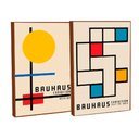 Ver imagem 5 de Quadro Decorativo Bauhaus Inspired By Piet Mondrian Ii em 2 Telas com Moldura Filete