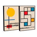 Ver imagem 6 de Quadro Decorativo Bauhaus Inspired By Piet Mondrian Ii em 2 Telas com Moldura Filete
