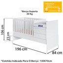 Ver imagem 6 de Berço Mini Cama Multifuncional Bb680 Branco Comm Branco