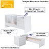 Berço Mini Cama Multifuncional Bb680 Branco Comm Branco - 3