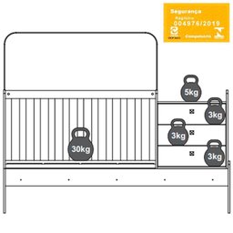 Berço Mini Cama Multifuncional Bb680 Branco Comm Branco - 4