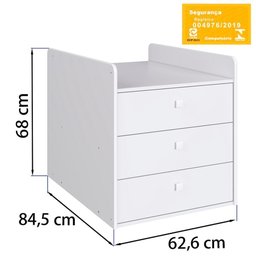 Berço Mini Cama Multifuncional Bb680 Branco Comm Branco - 5