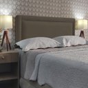 Ver imagem 2 de Cabeceira Cama Box Premium Almofadada Lisa Luxo Suede Rbl:casal Painel/marrom