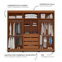 Ver imagem 5 de Guarda-Roupa 6 Portas 4 Gavetas com Espelho Lisboa