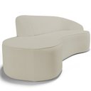 Ver imagem 7 de Sofá 3 Lugares Curvo Sala de Estar Living Firenze Direito D02 Corano Bege 210 cm C-26 - Lyam