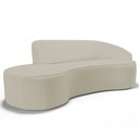 Ver imagem 1 de Sofá 3 Lugares Curvo Sala de Estar Living Firenze Direito D02 Corano Bege 210 cm C-26 - Lyam