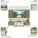 Ver imagem 5 de Painel para TV 85 Polegadas Conecta 3 Portas 100% MDF com LED Off White/Verde - Pnr Móveis