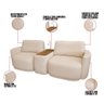 Sofá Sala Modulado 251cm com Console Usb Luminária Brumma Bouclê K01 - D'rossi - 3