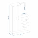 Ver imagem 4 de Comoda NT 5165 Freijó com Off White - Notável