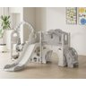 Playground Infantil 6 em 1 Parquinho 224cm Escorregador:cinza - 1