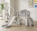 Ver imagem 1 de Playground Infantil 6 em 1 Parquinho 224cm Escorregador:cinza