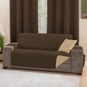 Ver imagem 4 de Protetor de Sofá King 4 Lugares Impermeável 100% Poliéster:tabacocáqui