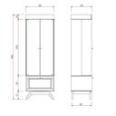 Ver imagem 4 de Cristaleira Ricco Torre 2 Pts 1 Gaveta Palhinha Laminado