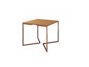 Ver imagem 3 de Mesa Industrial Base Ferro Cobre em V Tampo 90x90 Canela 4 Cadeiras Eames Ferro Assento Branco
