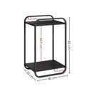 Ver imagem 3 de Mesa Lateral Luna 40 Cm Pes Metalicos Nero Preto Artesano