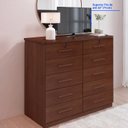 Ver mais imagens de Cômoda 10 Gavetas com Chave e Tampo em MDF Ryad