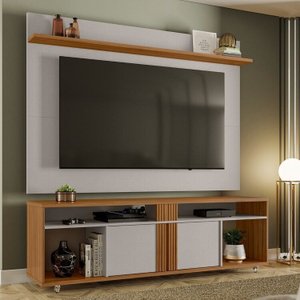 Rack com Painel para Tv até 70 Polegadas 180cm com Ripado