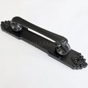 Ver imagem 3 de Puxador Duplo Colonial Porta Correr Madeira Rústico 220mm Atenas Preto Fosco