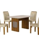 Ver imagem 2 de Conjunto Sala de Jantar Mesa Lara 4 Cadeiras Clara