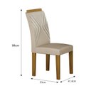 Ver imagem 4 de Conjunto Sala de Jantar Mesa Lara 4 Cadeiras Clara