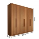Ver imagem 5 de Guarda-roupa Casal Mykonos 6 Portas 2 Gavetas Cinamomo - Panorama Móveis
