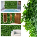 Ver imagem 7 de Painel 1,5m² Jardim Vertical Artificial Luxo com Folhagem Cheia Proteção Uv P Área Interna e Externa