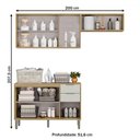 Ver imagem 4 de Lavanderia Completa Glória 7 Portas 2 Gavetas Castanho/off White - Mx Móveis