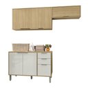 Ver imagem 2 de Lavanderia Completa Glória 7 Portas 2 Gavetas Castanho/off White - Mx Móveis