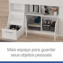 Ver mais imagens de Cama Infantil Multifuncional Alta com Armário Inferior Bianca 