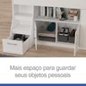 Cama Infantil Multifuncional Alta com Armário Inferior Bianca  - 8