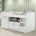 Ver imagem 2 de Cama Infantil Multifuncional Alta com Armário Inferior Bianca 