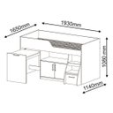 Ver imagem 7 de Cama Infantil Multifuncional Alta com Armário Inferior Bianca 