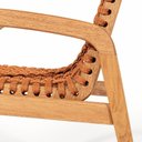 Ver imagem 7 de Cadeira em Madeira com Braço Linha Traço Laranja/Stain Jatobá/Ocre