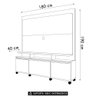 Estante Painel de Tv 70 180cm Quantum Castanho-off White - Hb Móveis - 4