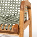 Ver imagem 4 de Cadeira em Madeira com Braço Linha Traço Verde/Stain Jatobá/Oliva