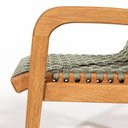 Ver mais imagens de Cadeira em Madeira com Braço Linha Traço Verde/Stain Jatobá/Oliva