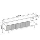 Ver imagem 6 de Rack com Painel para TV até 70 Polegadas 180CMX186CM Off White Freijó Branco