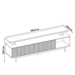Rack com Painel para Tv até 70 Polegadas 180cm - 6