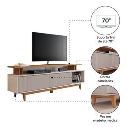 Rack com Painel para Tv até 70 Polegadas 180cm - 11