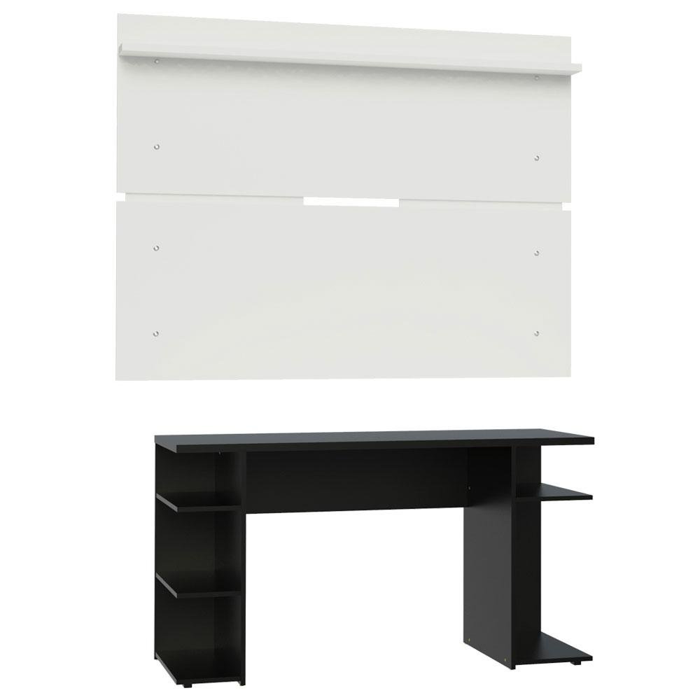 Mesa para Computador Gamer e Painel Tv Madesa - Preto/branco - 9