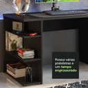 Ver imagem 6 de Mesa para Computador Gamer e Painel Tv Madesa - Preto/branco