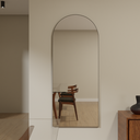 Ver imagem 2 de Espelho Orgânico 115cm X 60cm E13 Moldura Couro Preto Luxo Quarto