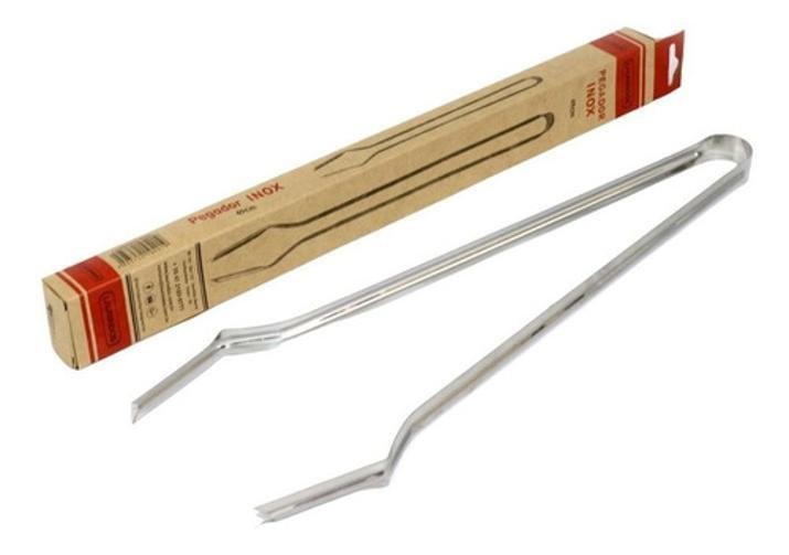 Kit Espetos Com Grelha Inox 70X50 E Pegador Carnes Churrasco - 6