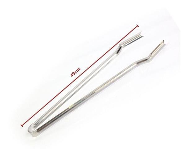 Kit Espetos Com Grelha Inox 70X50 E Pegador Carnes Churrasco - 7