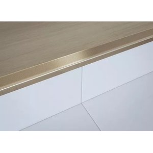 Perfil Degrau Moldura Aluminio Piso Vinilico Laminado 2mt Dourado