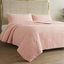 Ver imagem 5 de Kit Cobre Leito Colcha Charlote Casal 3 Peças Dupla Face Liso Classic - Rose - 100% Poliéster
