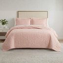 Ver imagem 4 de Kit Cobre Leito Colcha Charlote Casal 3 Peças Dupla Face Liso Classic - Rose - 100% Poliéster