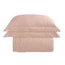 Ver imagem 1 de Kit Cobre Leito Colcha Charlote Casal 3 Peças Dupla Face Liso Classic - Rose - 100% Poliéster