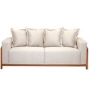 Ver imagem 3 de Sofá 03 Lugares para Sala de Estar 178 cm Khali B04 Linho Cru Couríssimo Verde - Lyam Lyam Decor