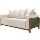 Ver imagem 2 de Sofá 03 Lugares para Sala de Estar 178 cm Khali B04 Linho Cru Couríssimo Verde - Lyam Lyam Decor